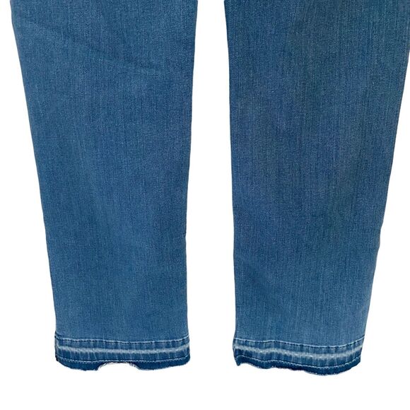 Boden 8 LONG Jeans Salisbury Side Split Medium Blue Denim Stretch - Picture 9 of 9